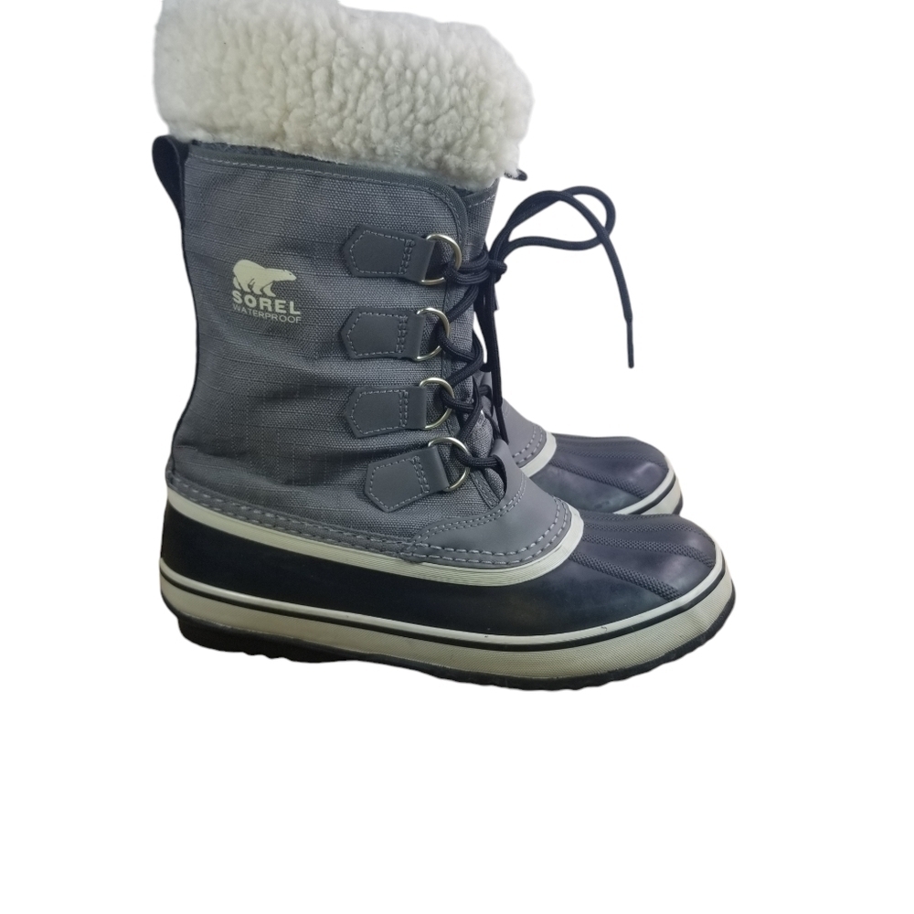 Sorel Winter Carnival waterproof gray white winter snow boots - Picture 4 of 12